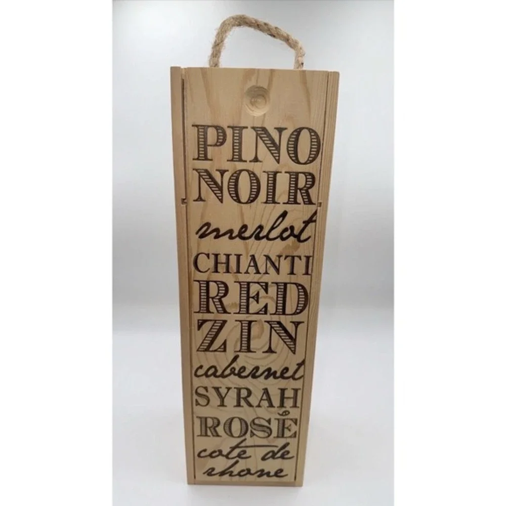 Bottled Poetry wooden wine